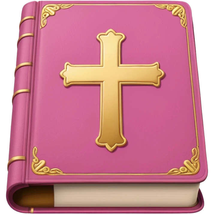 A pink bible emoji