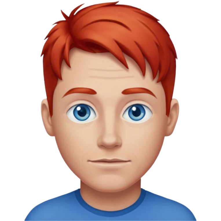 Dave Farrell with blue eyes, red hair emoji