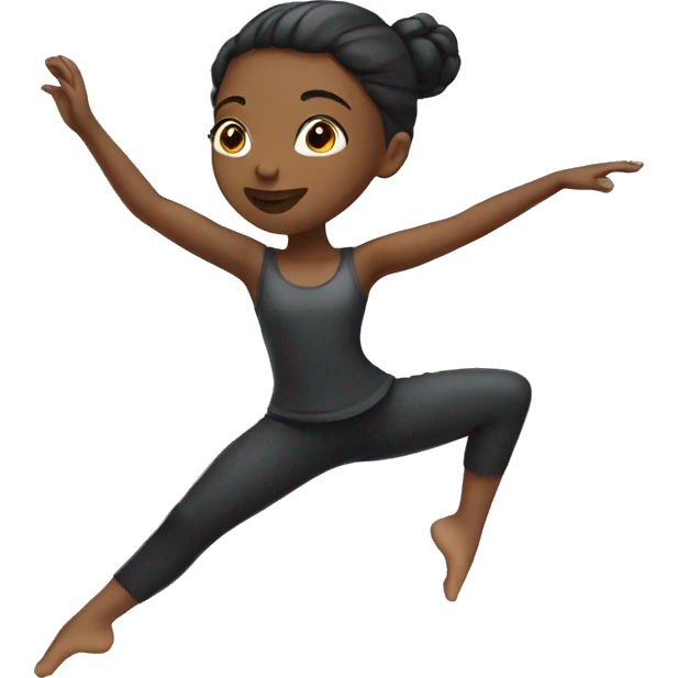 Girl doing contemporary dance emoji