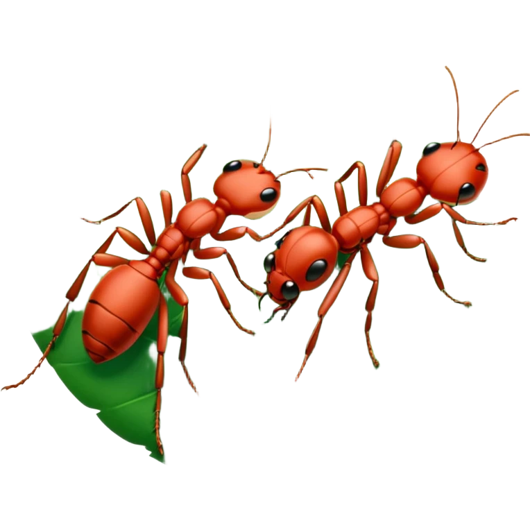red ants on leaf emoji