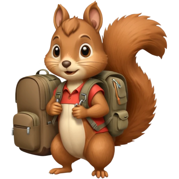 Squirrel with a backpack emoji