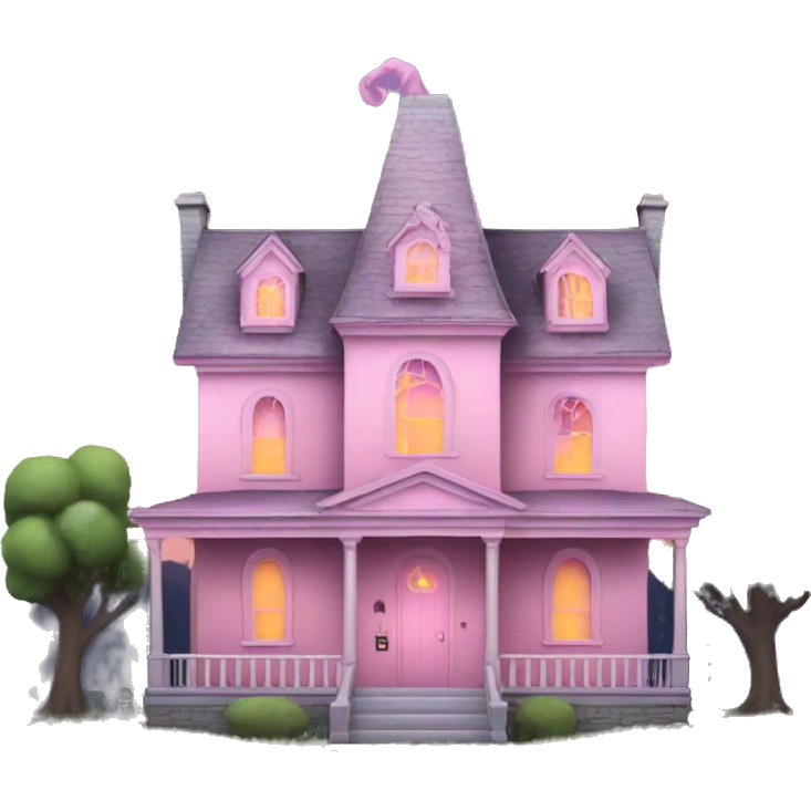 Light pink haunted house emoji