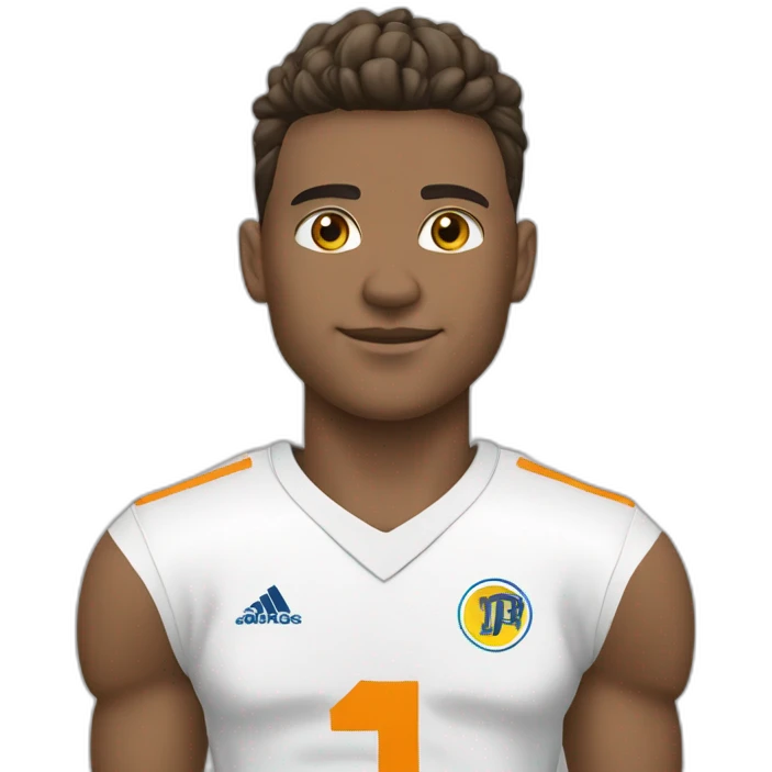 Joven blanco de 1.67 mts jugador de football emoji