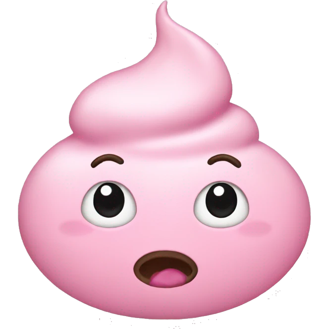 Light pink poop emoji emoji