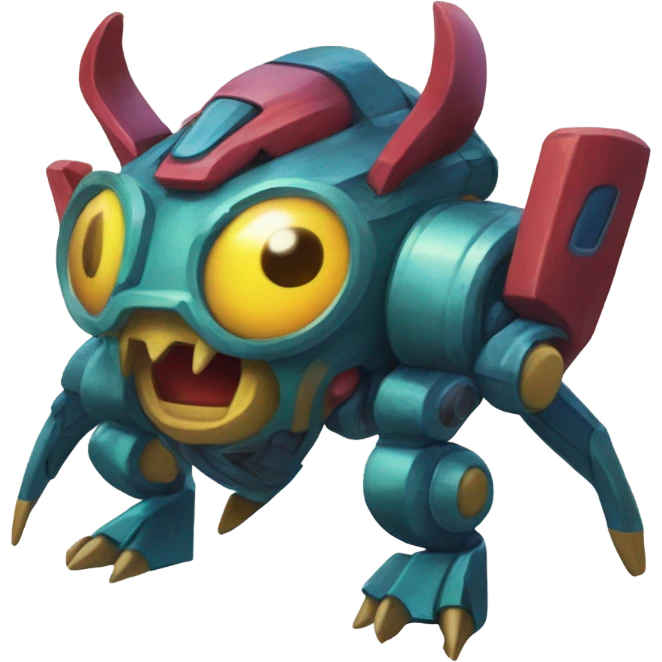 Colorful painted Fakémon-Medabot-creature emoji
