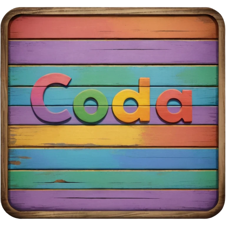 a wooden sign that says "Coda's Gay" emoji