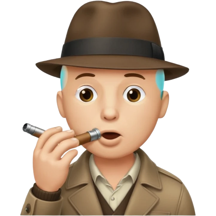 Bald man wearing fedora blowing harmonica  emoji