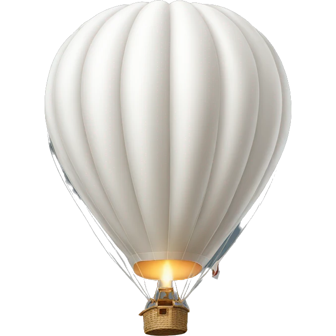  white hot air balloon  emoji