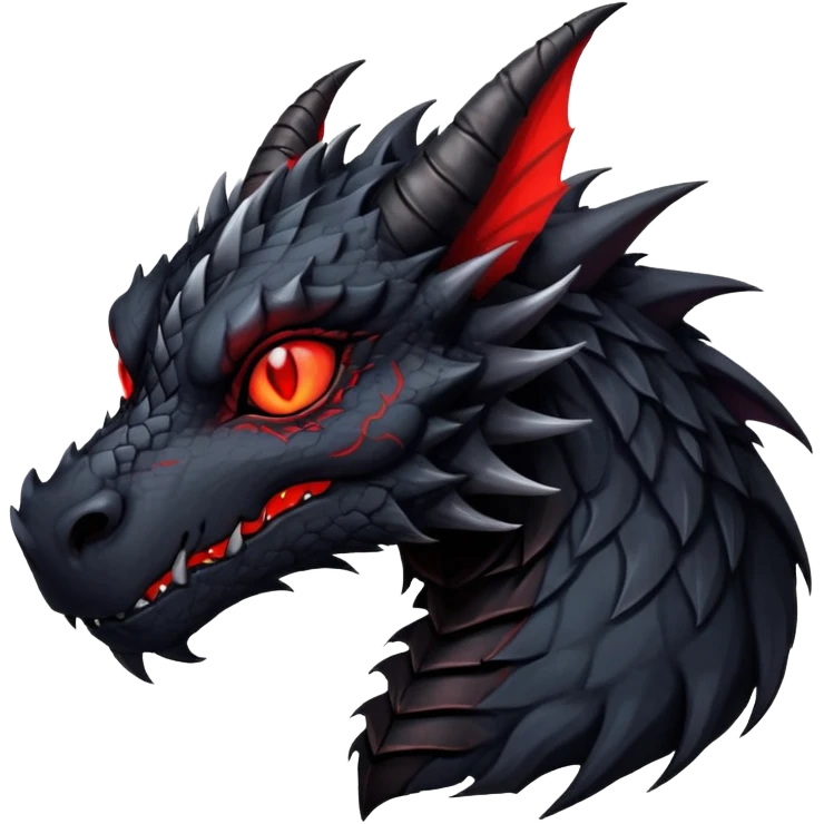 Gothic Badass Edgy Dark Mysterious Mystical Dragon-Beast-Trico-Noivern-Fursona emoji