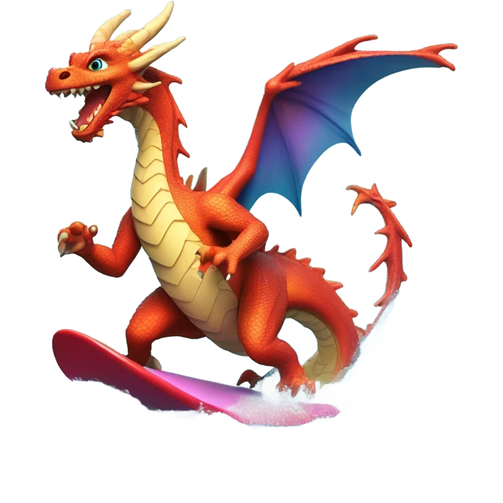 Surfing Dragon emoji