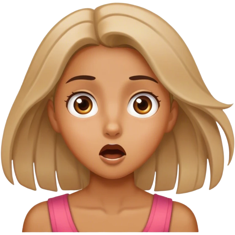 Girl Sharing shooking news emoji