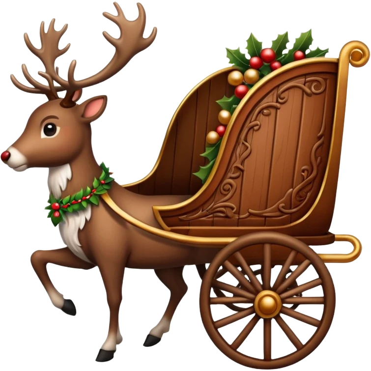 reindeer cart emoji