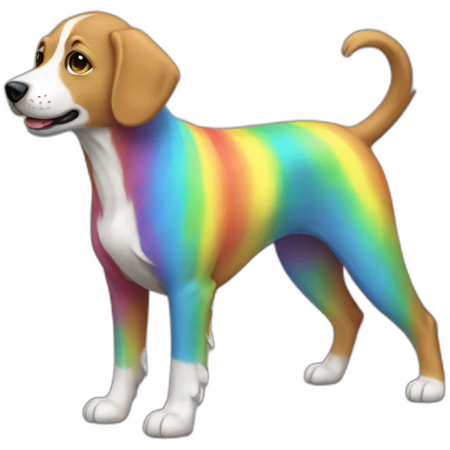 Rainbow Dog Full Body emoji