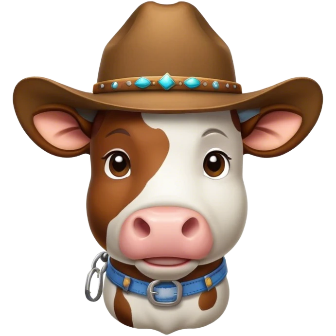 Cow in a cowboy hat emoji
