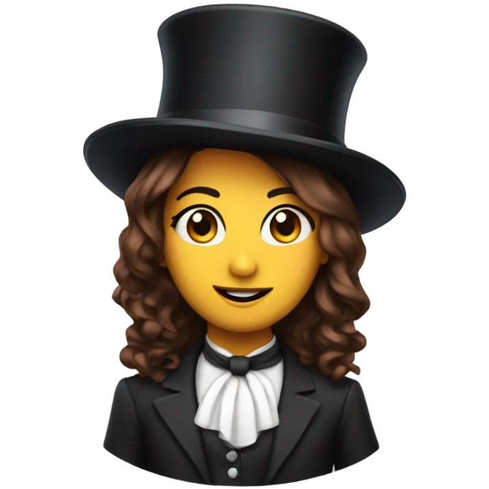  rania wearing a tophqt emoji