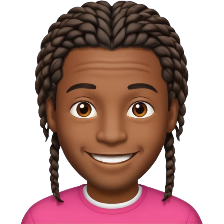 Boneco masculino negro com trança curta na raiz do cabelo emoji