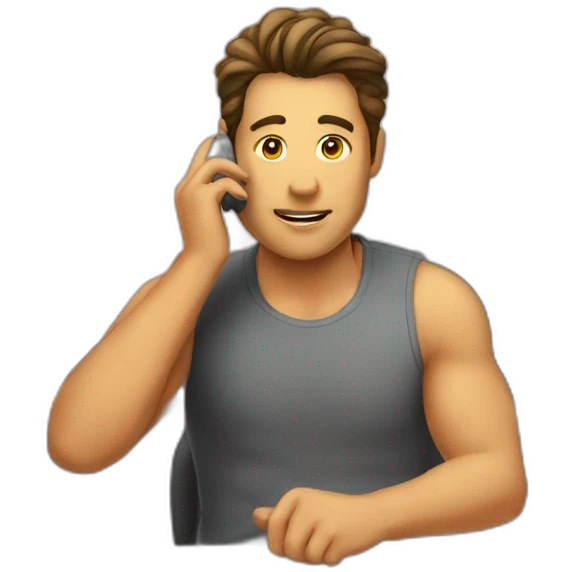 a man ordering other people emoji