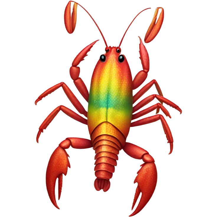 rainbow crayfish emoji