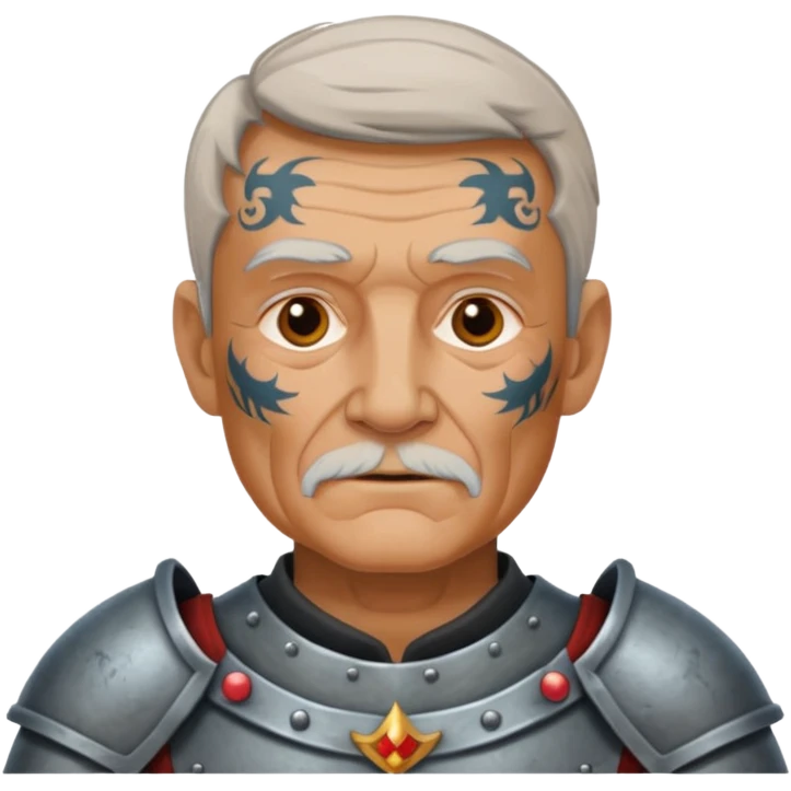 elderly tattooed knight emoji