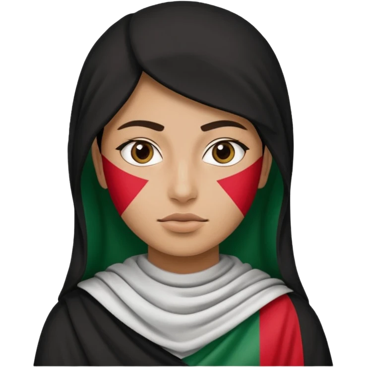 give me one face emoji for palestine emoji