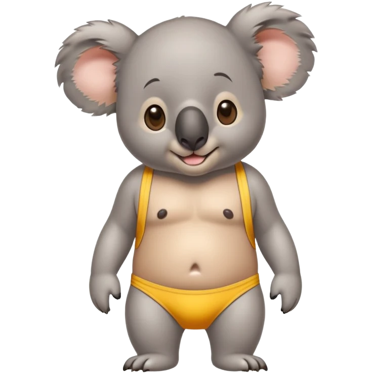 Male Koala wearing swimwear in the beach  emoji
