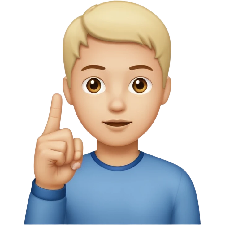 Uma pessoa dando dedo emoji