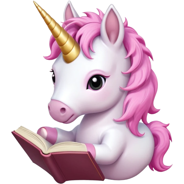 Unicorns read book
A baby unicorn lying on its belly, flipping pages with its hoof.













 emoji