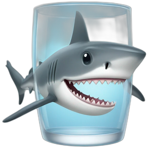 Shark wear a glass emoji