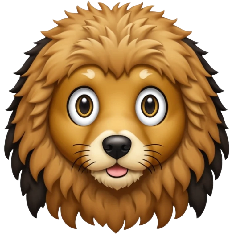 golden doodle that is a skinwalker with big eyes emoji