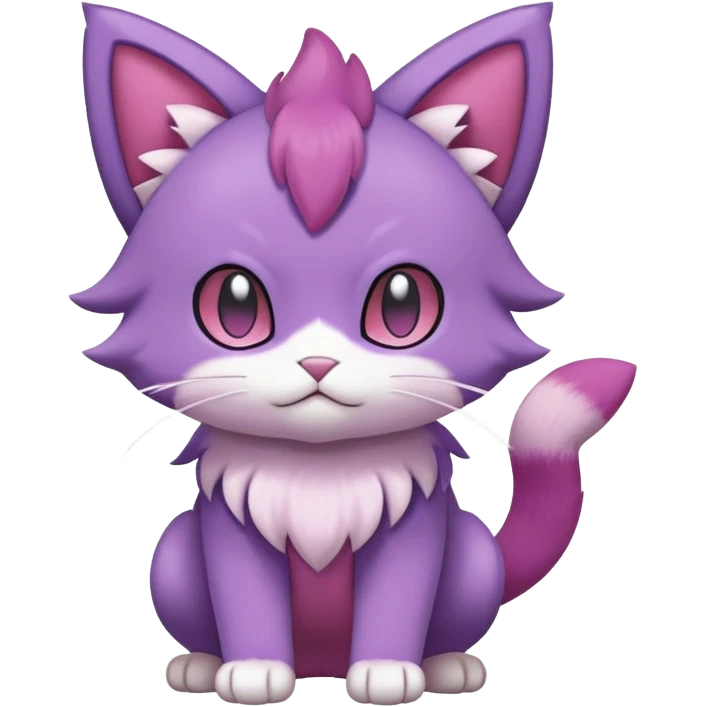 Purrloin-Skitty-Pokémon-Fakémon-hybrid-creature (full body) emoji