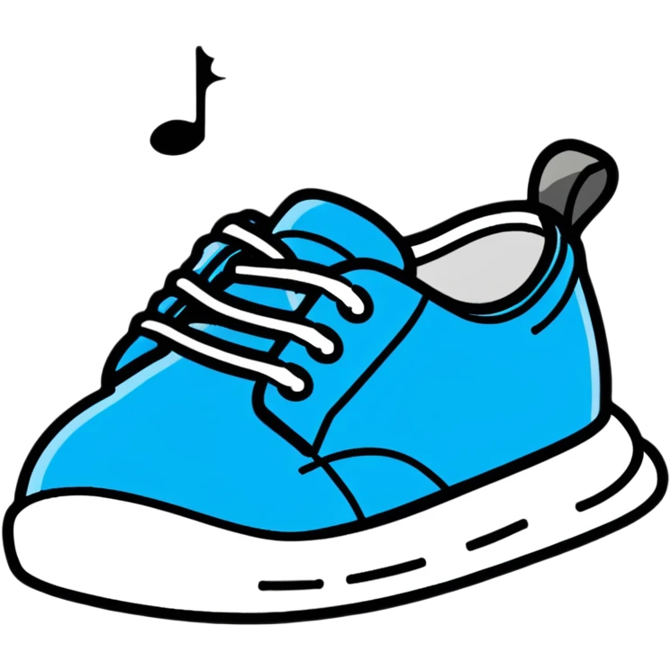 blue and white baby shoe emoji