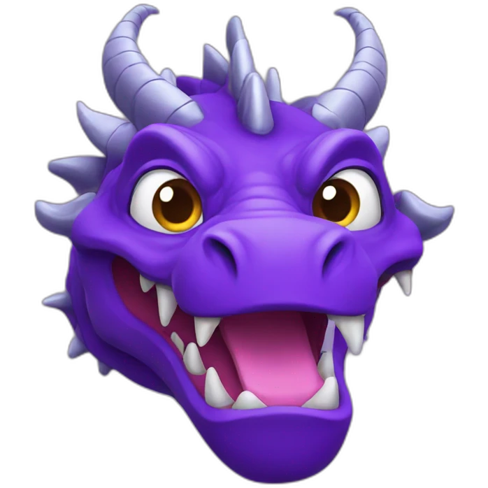 purple dragon head with text LOL emoji