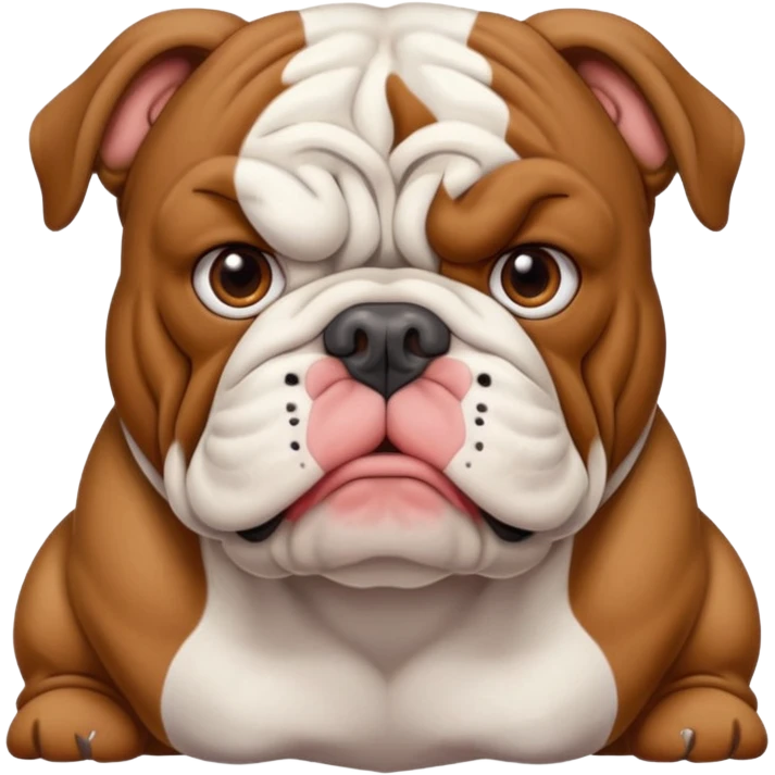 bulldog ingles atigrado con blanco emoji