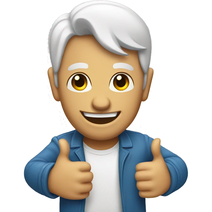 mascular man with thumbs up emoji
