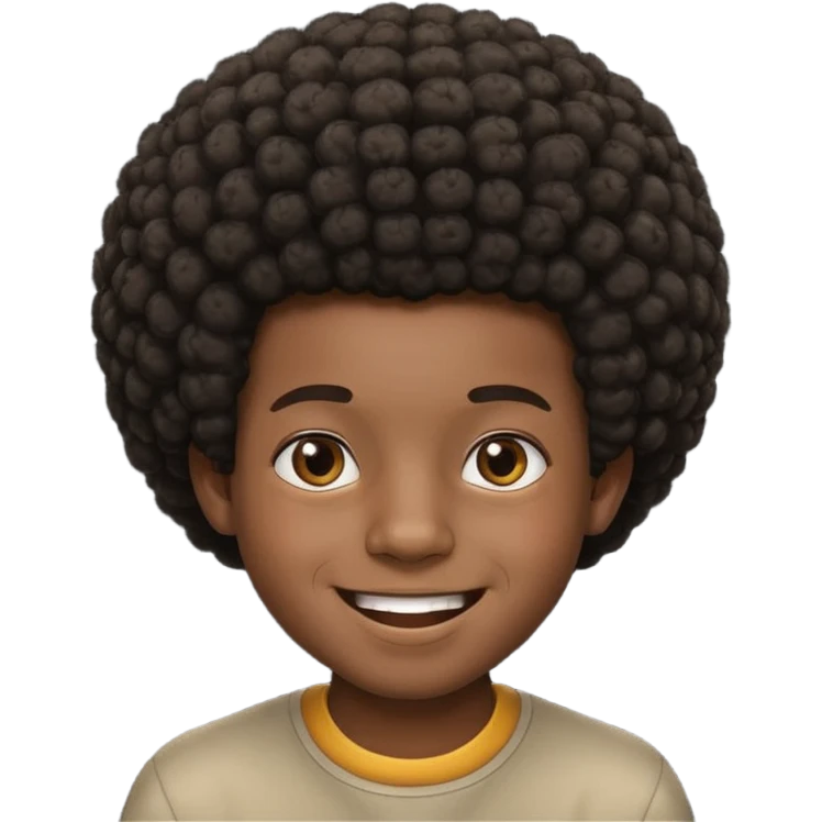 Black boy with a small afro  emoji