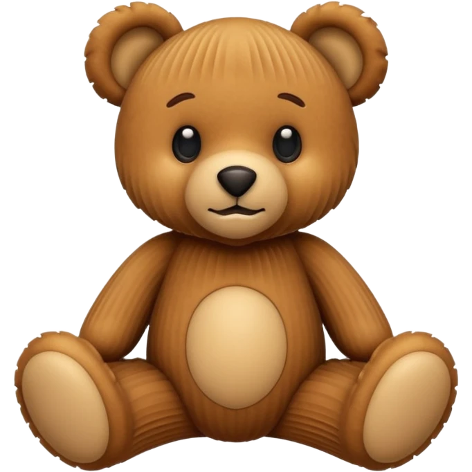Corduroy texture teddy bear with ridges  emoji