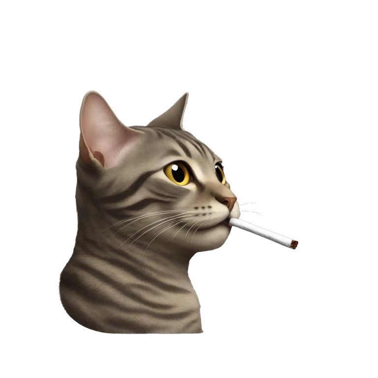 Cat smoking emoji