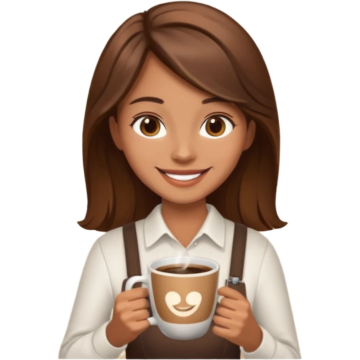 barista with only one big cup of coffee emoji
