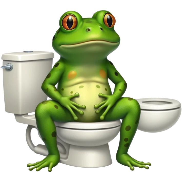 generate a bufo frog on the toilet emoji