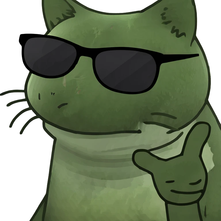 Cat with sunglasses emoji