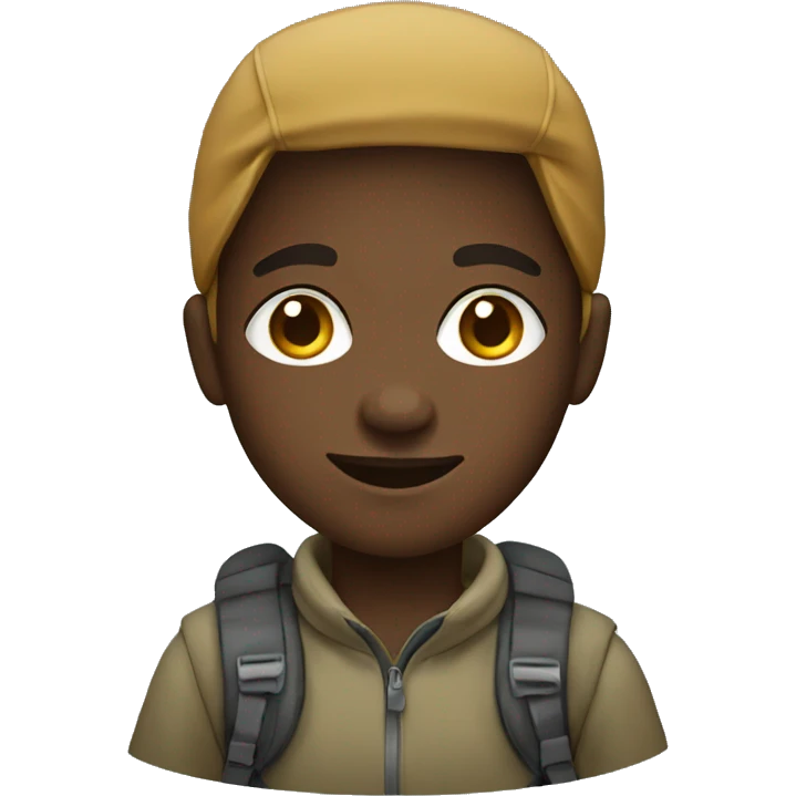 young black hiker emoji