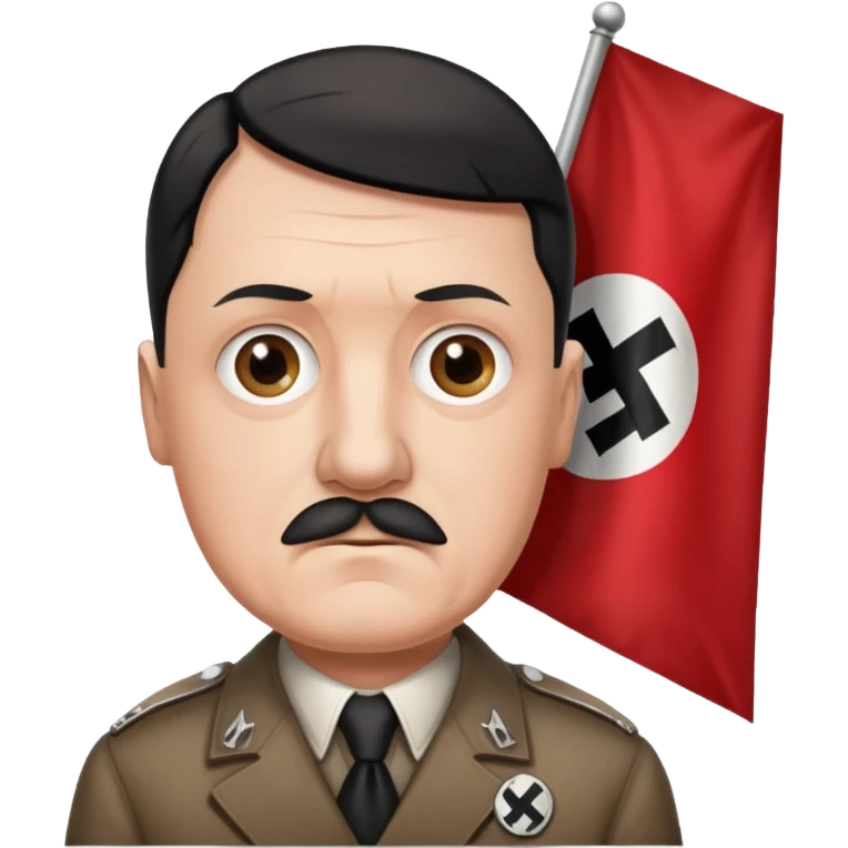 HITLER holding a nazi flag pls emoji