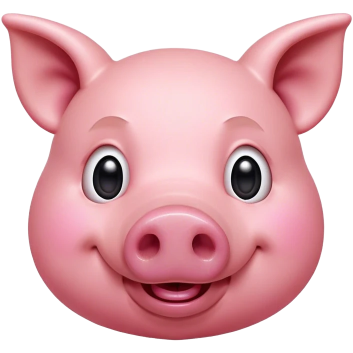 Cinematic Comical Pig Portrait Emoji, Head tilted dramatically with an exaggeratedly amused expression, featuring a striking rosy-pink hide with a playful snout and wide, expressive eyes filled with playful disbelief, Simplified yet hilariously expressive features, highly detailed, glowing with a slightly sassy glow, high shine, dramatic yet playful, stylized with an air of cheeky mischief, bright and endearing, soft glowing outline, capturing the essence of a spirited and over-the-top pig, so meme-worthy it feels like it could oink its way into internet fame instantly! emoji