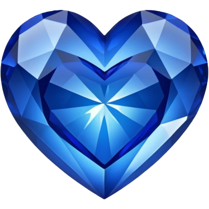 sapphire themed heart emoji