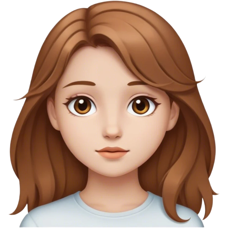 девушка эстетичная с русыми волосами  emoji