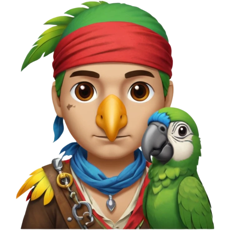 pirate and parrot emoji