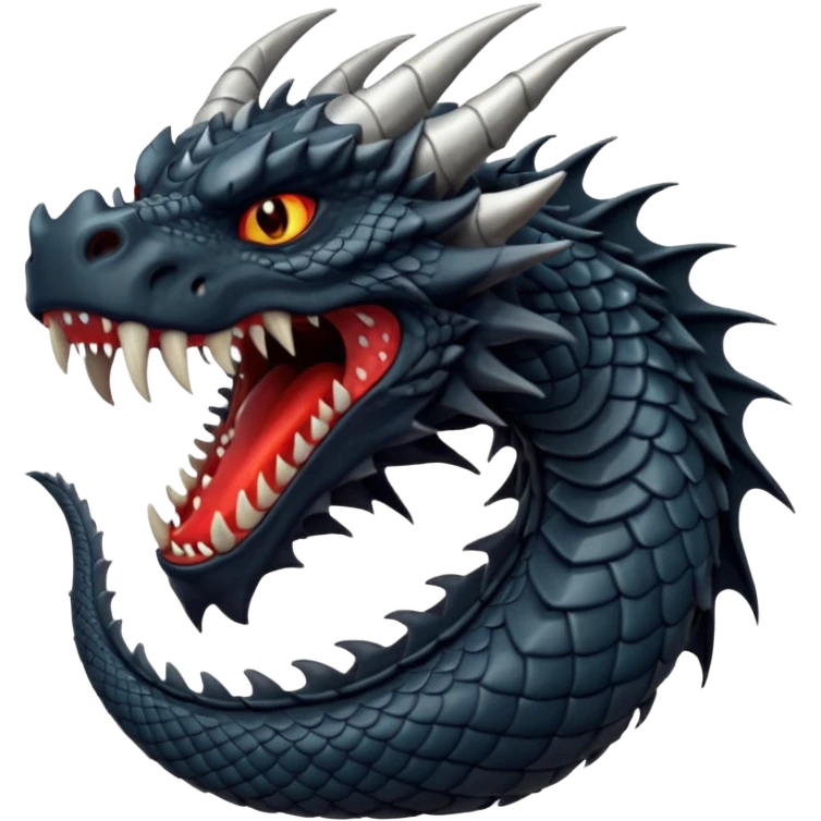 Angry black dragon emoji