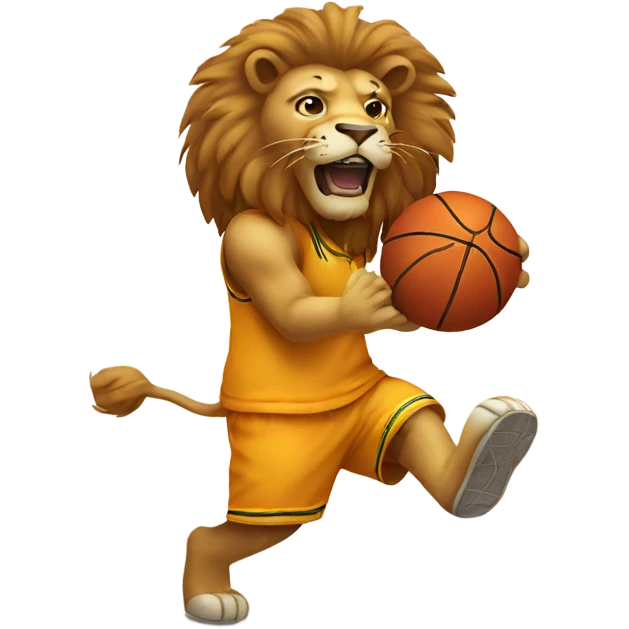 Lion playing basketball emoji