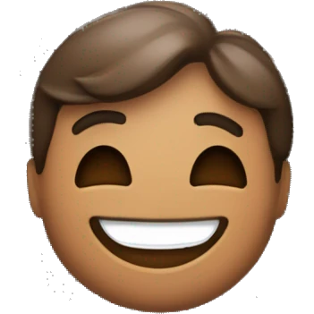 Persona hombre color bronceado pelo liso color negro con serquillo sonriendo con estrellas en los ojos miando al frete emoji