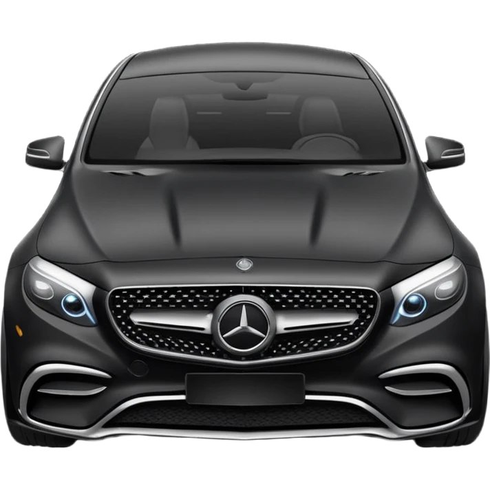Black matt Mercedes eqe  emoji